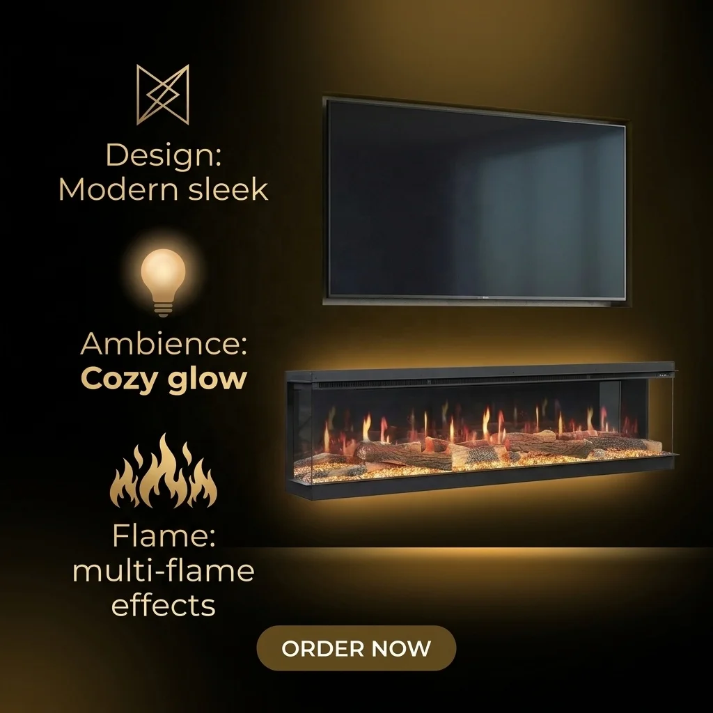 Custom 65" 75" Remote High-end Luxury 3D Wifi Virtual Electric Fireplace With Sparks And USB LCD Screen Electric Fireplace Heate
Custom 65" 75" Remote High-end Luxury 3D Wifi Virtual Electric Fireplace With Sparks And USB LCD Screen Electric Fireplace Heate