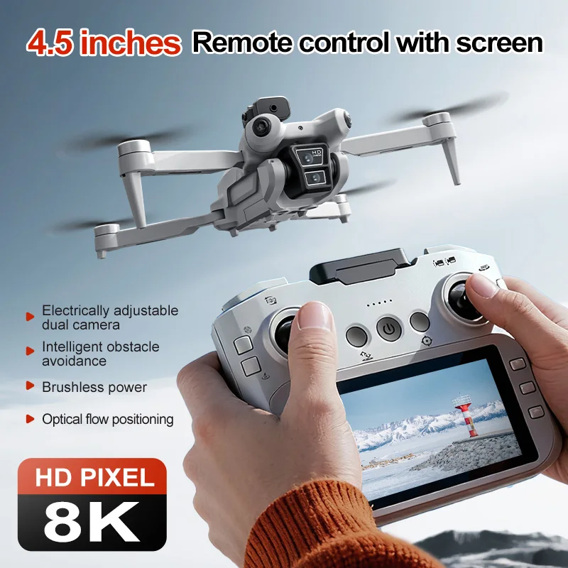 New P12s Original Drone 8K HD Quadcopter with 4.5” Screen Control 20 Min Battery Headless Mode 360° Flip Mini Helicopter
New P12s Original Drone 8K HD Quadcopter with 4.5” Screen Control 20 Min Battery Headless Mode 360° Flip Mini Helicopter