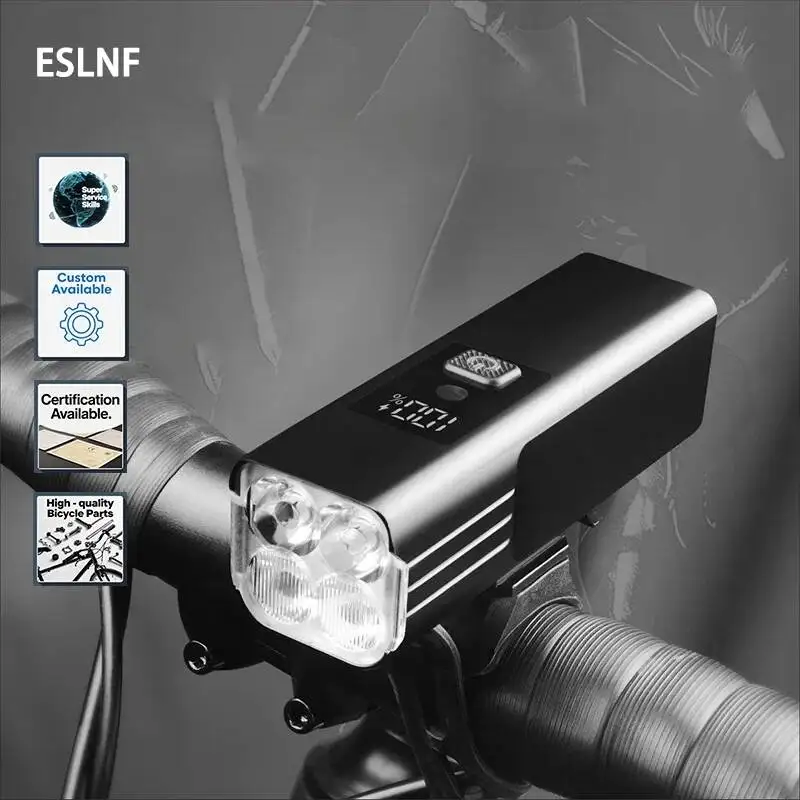 ESLNF Display Lightness 5 LED Light Headlights Rechargable MTB Bicycle Sensing Smart High Digital Flashlight 4 Modes Lamp
ESLNF Display Lightness 5 LED Light Headlights Rechargable MTB Bicycle Sensing Smart High Digital Flashlight 4 Modes Lamp