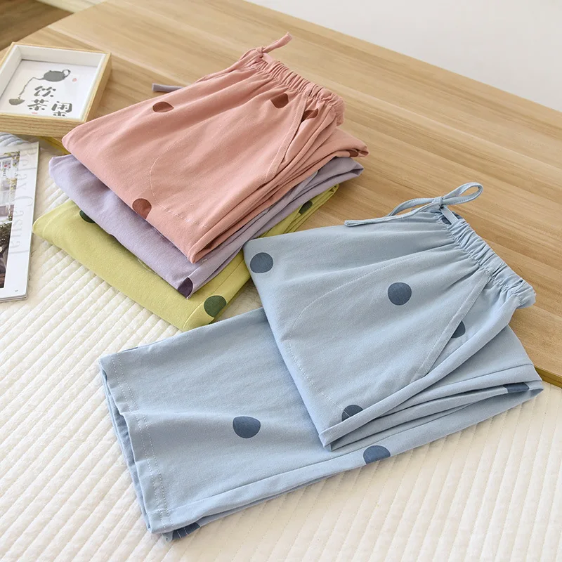 2025 Women's New Spring and Autumn Sleeping Pants 100% Cotton Knitted Closing Long Pants Large Size Summer Thin Loose Home Pants
2025 Women's New Spring and Autumn Sleeping Pants 100% Cotton Knitted Closing Long Pants Large Size Summer Thin Loose Home Pants