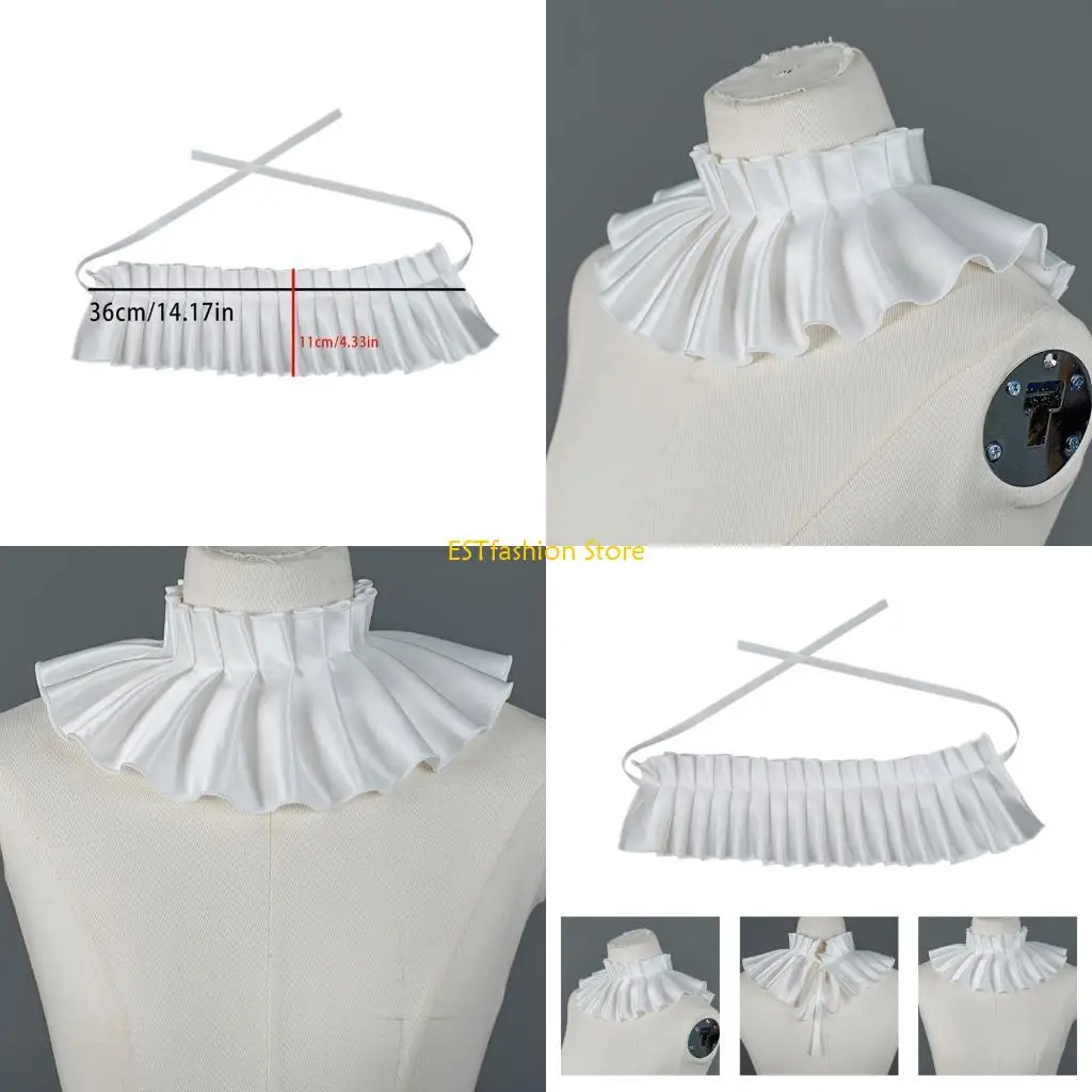 Y5GC Легко носить съемный воротник с рюшами, можно стирать в машине, прочный модный аксессуар из полиэстера
Y5GC Легко носить съемный воротник с рюшами, можно стирать в машине, прочный модный аксессуар из полиэстера