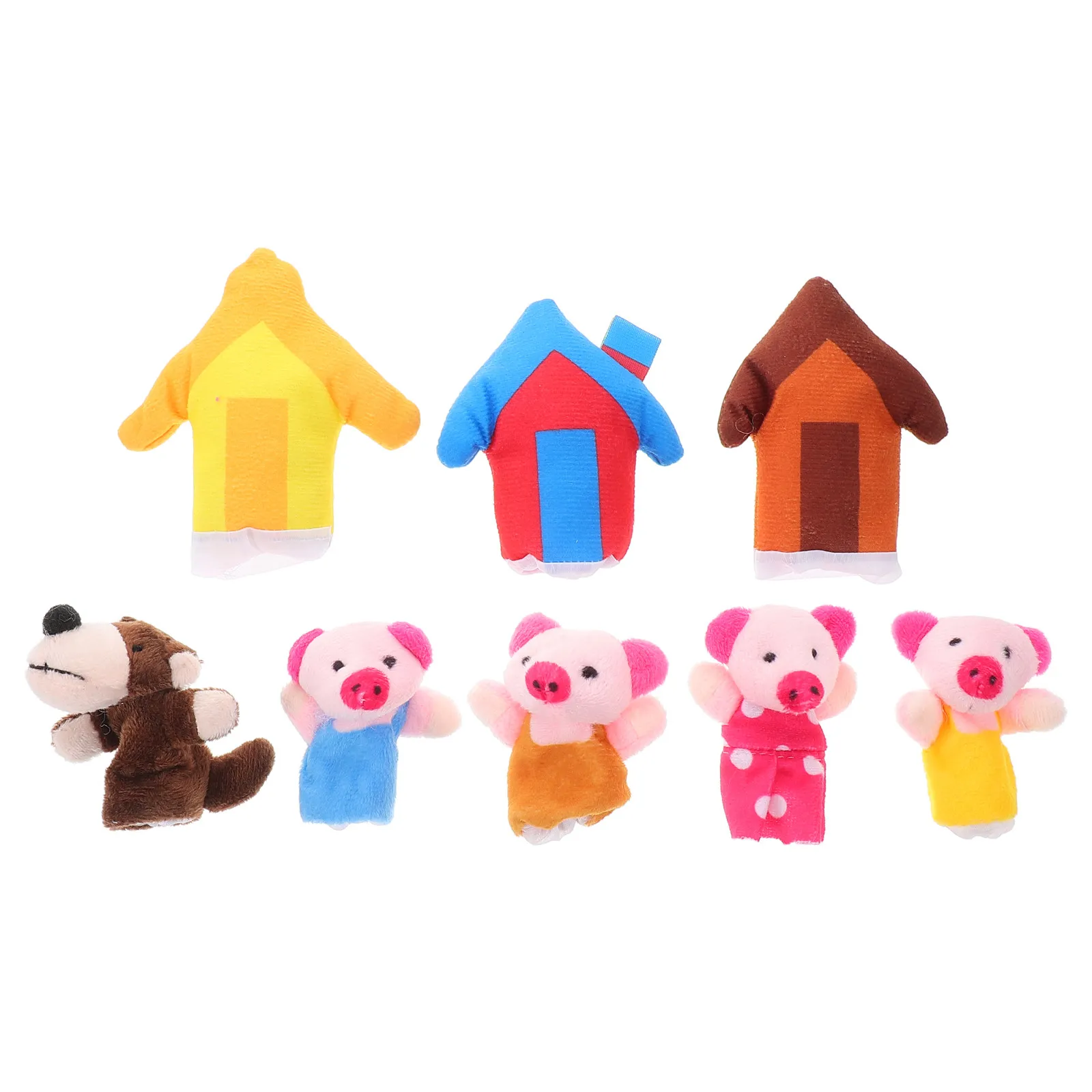 8Pcs Finger Puppets Set 3 Story Includes Mummy Pig Wolf Straw Wood Brick Houses Kids Play At Home School Learning
8Pcs Finger Puppets Set 3 Story Includes Mummy Pig Wolf Straw Wood Brick Houses Kids Play At Home School Learning