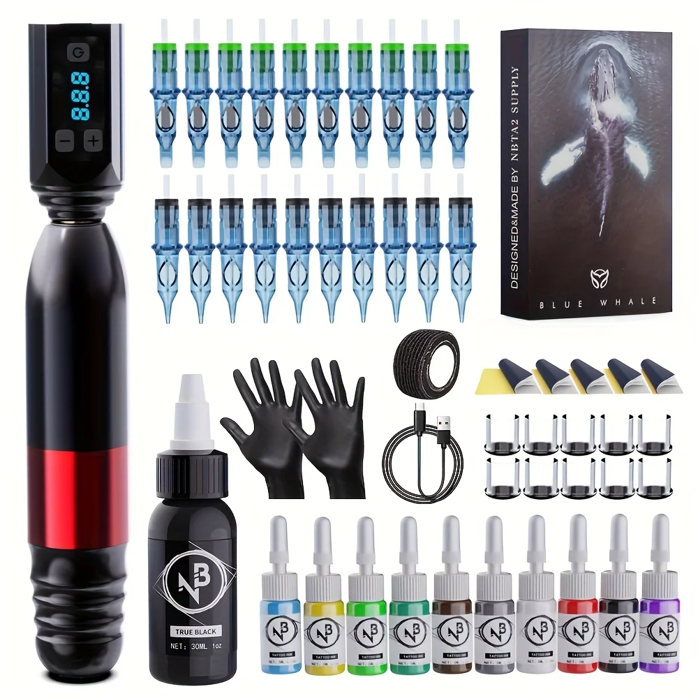 Goldplume Tattoo Gun Kit, Wireless Tattoo Machine Kit, Tattoo Gun Kit, with 1500Mah Tattoo Power Supply and 20 Pcs Tattoo Needles, Complete Tattoo Kit, Beginner Tattoo Supplies
Goldplume Tattoo Gun Kit, Wireless Tattoo Machine Kit, Tattoo Gun Kit, with 1500Mah Tattoo Power Supply and 20 Pcs Tattoo Needles, Complete Tattoo Kit, Beginner Tattoo Supplies