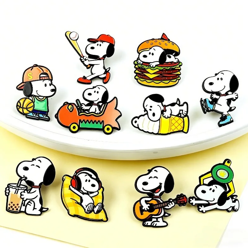10PCS Cute Anime Snoopy Series Fashion Metal Brooch Kawaii Cartoon Character Exquisite Creativity Printing Backpack Badge
10PCS Cute Anime Snoopy Series Fashion Metal Brooch Kawaii Cartoon Character Exquisite Creativity Printing Backpack Badge