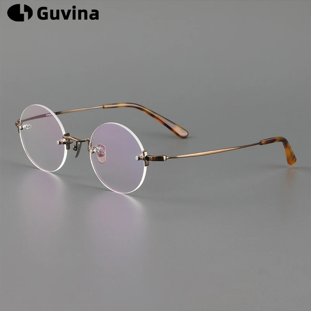 Retro Small Size Pure Titanium Glasses Frame Japanese Designer Men Ultra Light Frameless Eyeglasses Handmade Optical Eyewear
Retro Small Size Pure Titanium Glasses Frame Japanese Designer Men Ultra Light Frameless Eyeglasses Handmade Optical Eyewear