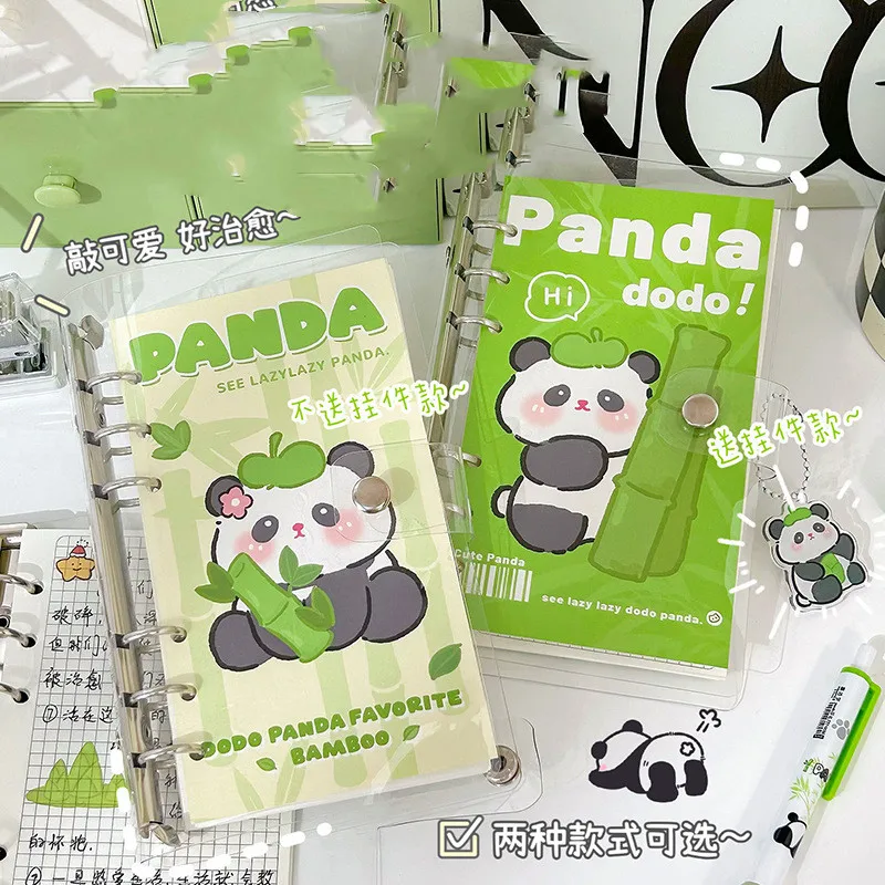 4 pcs/lot Kawaii Panda loose leaf Notebook Cute Portable Pendant Note Book Diary Planner Stationery gift School Supply
4 pcs/lot Kawaii Panda loose leaf Notebook Cute Portable Pendant Note Book Diary Planner Stationery gift School Supply