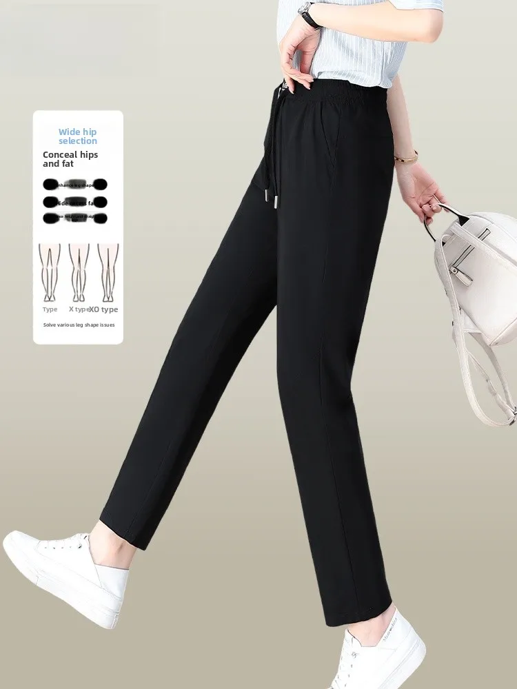 Женские повседневные брюки Bla Ice Silk, быстросохнущие спортивные брюки прямого кроя, летние утягивающие брюки TUCANO для поездок на работу, с деталями в стиле кэжуал
Женские повседневные брюки Bla Ice Silk, быстросохнущие спортивные брюки прямого кроя, летние утягивающие брюки TUCANO для поездок на работу, с деталями в стиле кэжуал