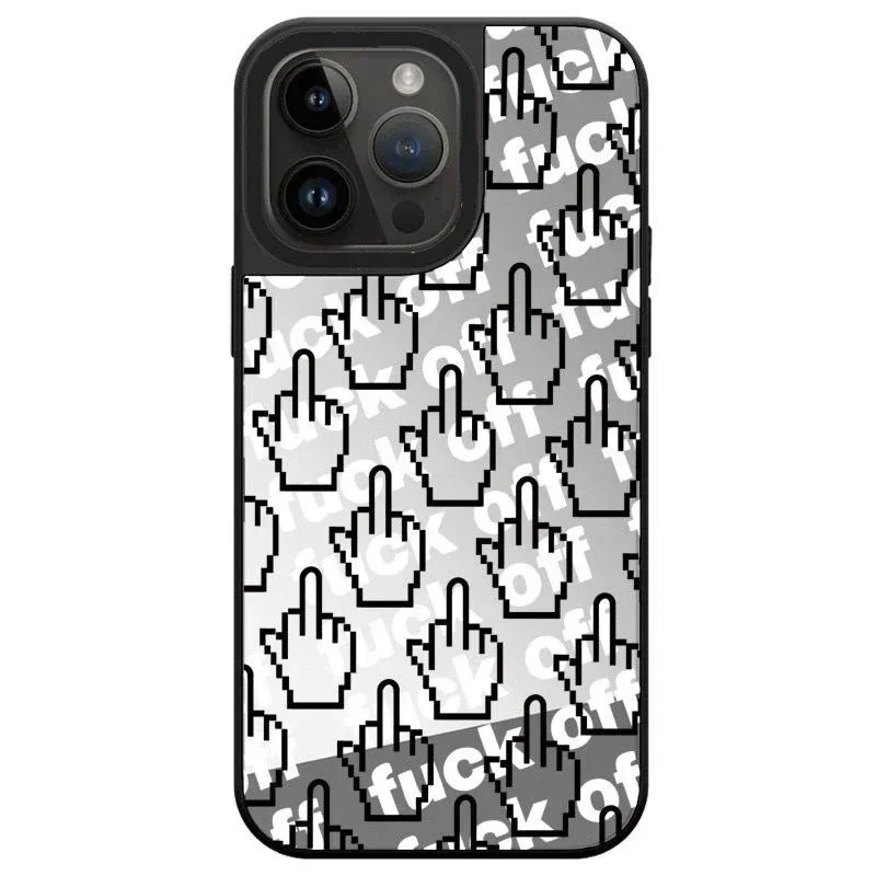 Mirror Surface Middle Finger Spoof Phone Case Cover for iPhone 11 12 13 14 15 16 Pro Max Case for iPhone 16 Pro
Mirror Surface Middle Finger Spoof Phone Case Cover for iPhone 11 12 13 14 15 16 Pro Max Case for iPhone 16 Pro