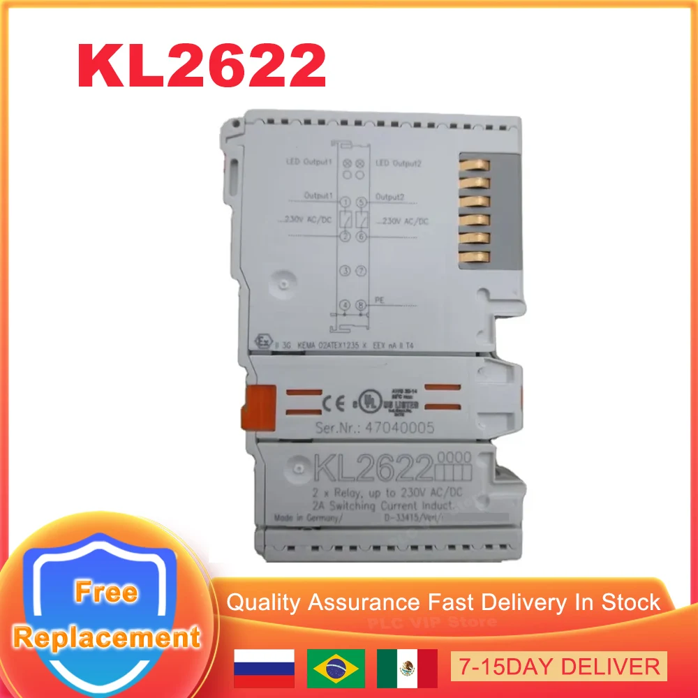 KL2622 PLC Module KL 2622 Bus Terminal 2-Channel Relay Output New In Box Expedited Shipping
KL2622 PLC Module KL 2622 Bus Terminal 2-Channel Relay Output New In Box Expedited Shipping