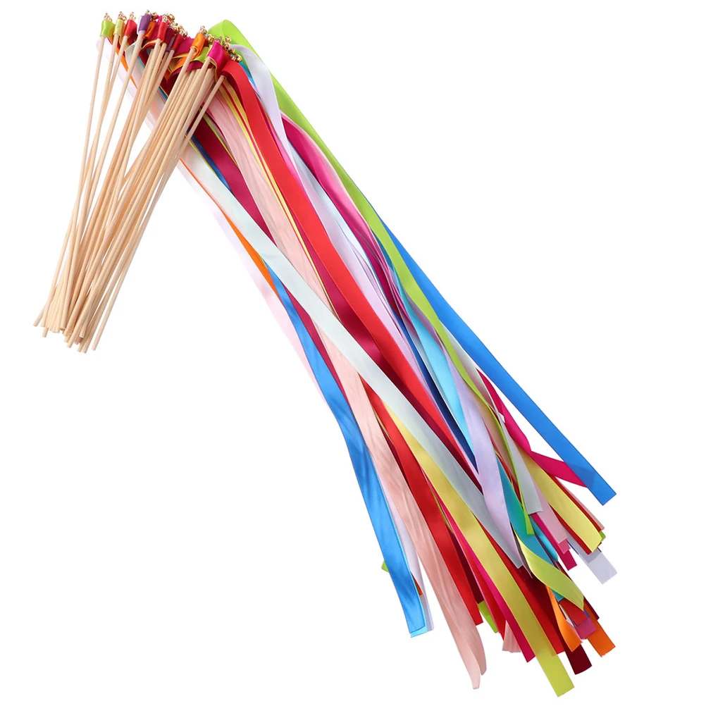 50pcs White Ribbon Fairy Wand Wedding Streamers Sticks Party Favors Bride Celebration Decorations Bright Colors
50pcs White Ribbon Fairy Wand Wedding Streamers Sticks Party Favors Bride Celebration Decorations Bright Colors