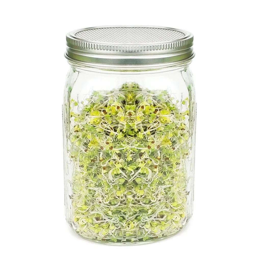 ABKW-Sprouting Seeds Germination Cover Kit Germinating Mason Jar Set With Bracket Filter Cover Sprouting Jar
ABKW-Sprouting Seeds Germination Cover Kit Germinating Mason Jar Set With Bracket Filter Cover Sprouting Jar