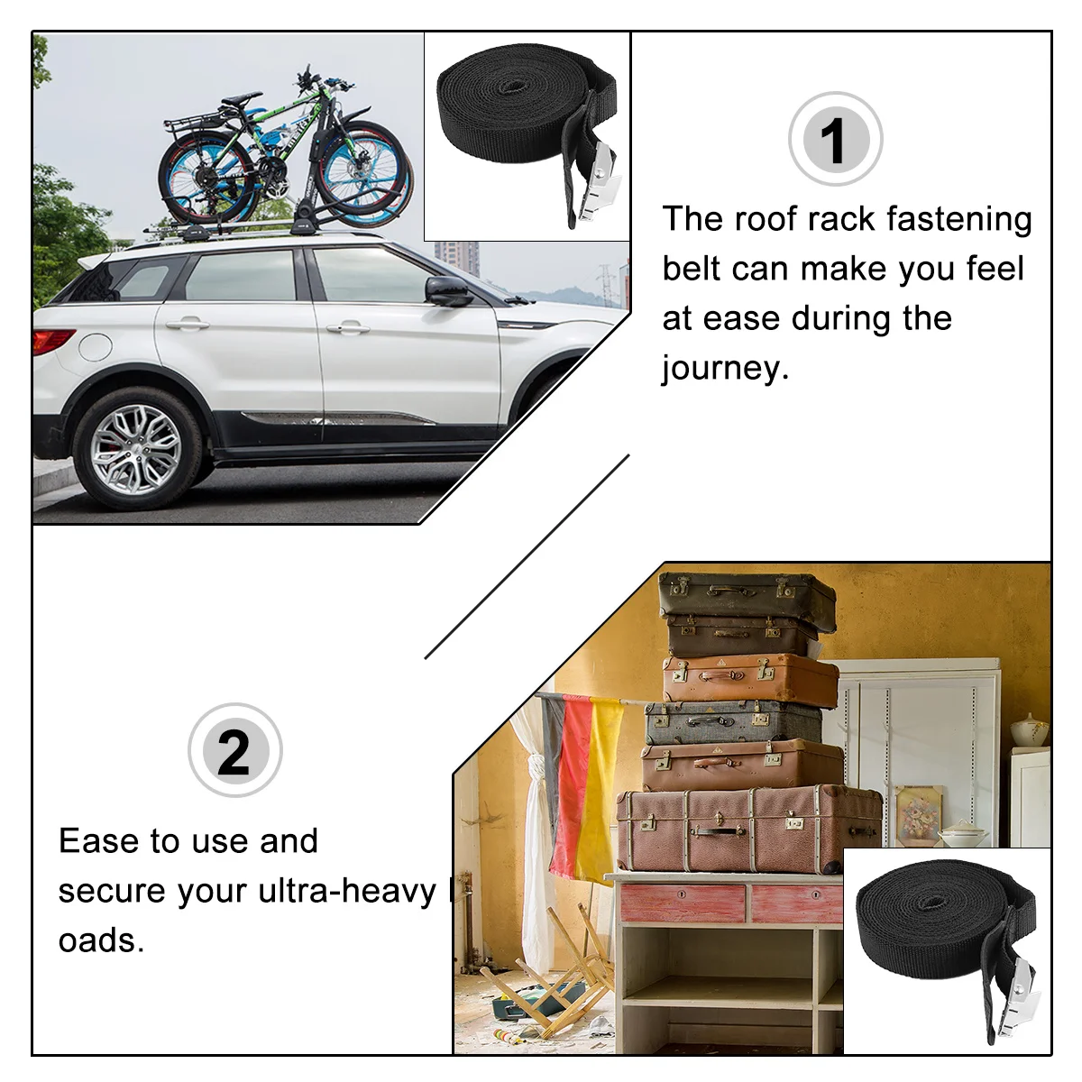 2pcs Kayak Binding Belt No Dust Metal Buckle Quick Release For Cargo Luggage Paddle Board Boat Roof Rack Strap Water Sports
2pcs Kayak Binding Belt No Dust Metal Buckle Quick Release For Cargo Luggage Paddle Board Boat Roof Rack Strap Water Sports