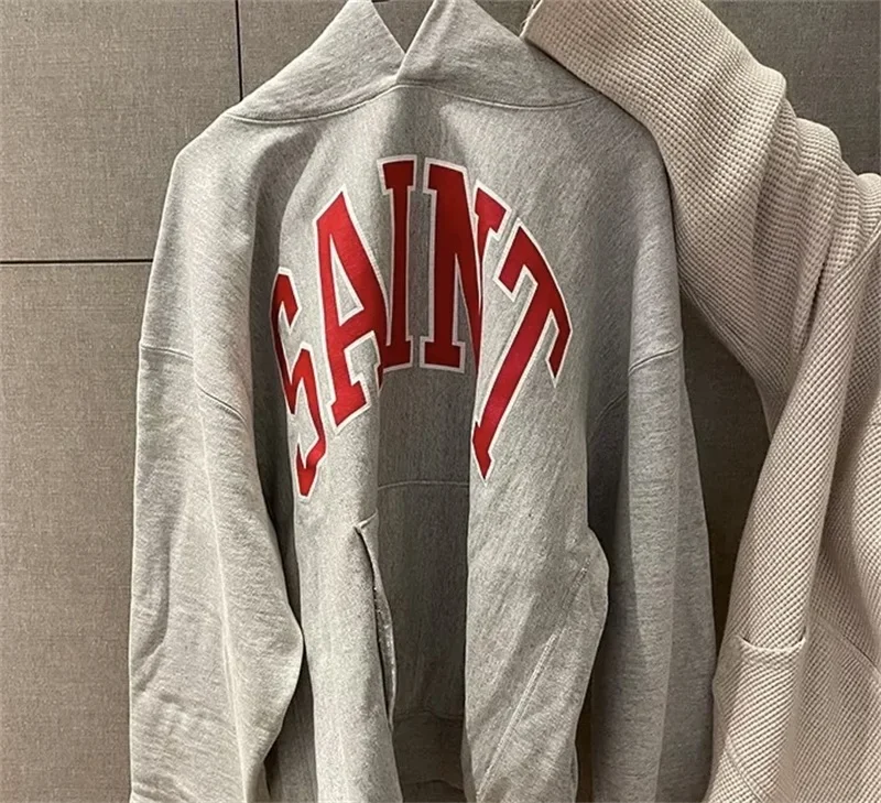 24ss Grey Pure Cotton SAINT MICHAEL Sweatshirts Men Women Logo Printing Hoodies Oversized Tracksuit Set
24ss Grey Pure Cotton SAINT MICHAEL Sweatshirts Men Women Logo Printing Hoodies Oversized Tracksuit Set