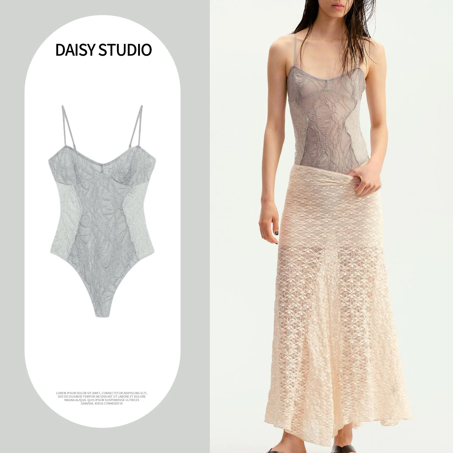New Summer Women's Sexy Deep V-neck Color Block Lace Decoration One-piece Suit High Waist Short Pants Polyester Fiber
New Summer Women's Sexy Deep V-neck Color Block Lace Decoration One-piece Suit High Waist Short Pants Polyester Fiber