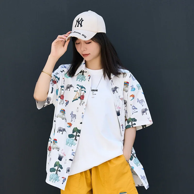 Men's Bubble Gauze Print Short Sleeve Shirt Vintage Loose Casual Summer Couple Blouse
Men's Bubble Gauze Print Short Sleeve Shirt Vintage Loose Casual Summer Couple Blouse