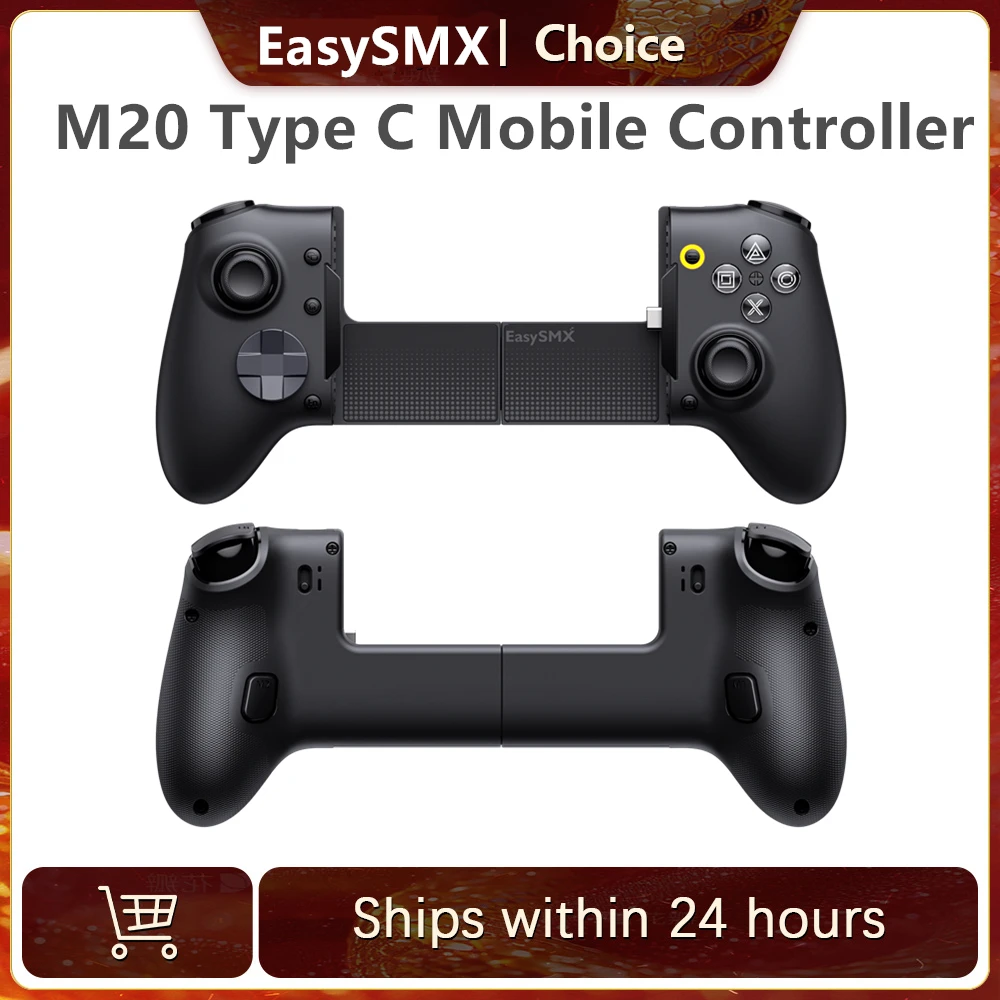EasySMX M20 Type C Mobile Controller for Android/iPhone 15 Xbox Cloud Gaming, Telescopic Grip Fits Phones/Tablets up to 8.5"
EasySMX M20 Type C Mobile Controller for Android/iPhone 15 Xbox Cloud Gaming, Telescopic Grip Fits Phones/Tablets up to 8.5"