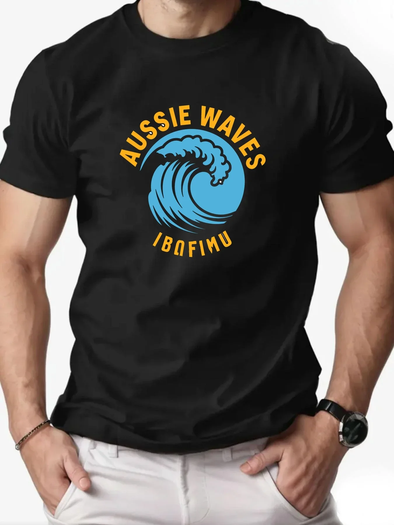 Blue wave print T-shirt 100% cotton men's summer casual fashion breathable T-shirt simple style o-neck short-sleeved top
Blue wave print T-shirt 100% cotton men's summer casual fashion breathable T-shirt simple style o-neck short-sleeved top