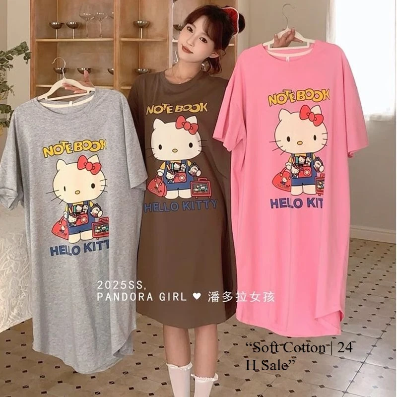 Женская ночная рубашка Hello Kitty больших размеров 5XL-10XL, 2024, летнее тонкое свободное платье для сна, кавайная длинная домашняя одежда с героями мультфильмов, милая и удобная
Женская ночная рубашка Hello Kitty больших размеров 5XL-10XL, 2024, летнее тонкое свободное платье для сна, кавайная длинная домашняя одежда с героями мультфильмов, милая и удобная