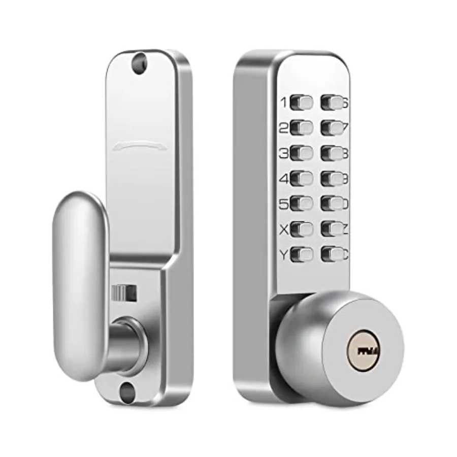 Mechanical Keyless Door Lock - No ElectronicKeypad Door Lock with Handle Easy to Install Suitable for Garages Hotels Offices Wa
Mechanical Keyless Door Lock - No ElectronicKeypad Door Lock with Handle Easy to Install Suitable for Garages Hotels Offices Wa