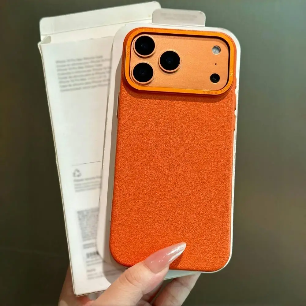 Luxury Solid Color Leather Texture Matte Phone Case For iPhone 17 Air 16 15 14 Plus 13 12 Pro Max 17Pro Metal Lens Bumper Cover
Luxury Solid Color Leather Texture Matte Phone Case For iPhone 17 Air 16 15 14 Plus 13 12 Pro Max 17Pro Metal Lens Bumper Cover