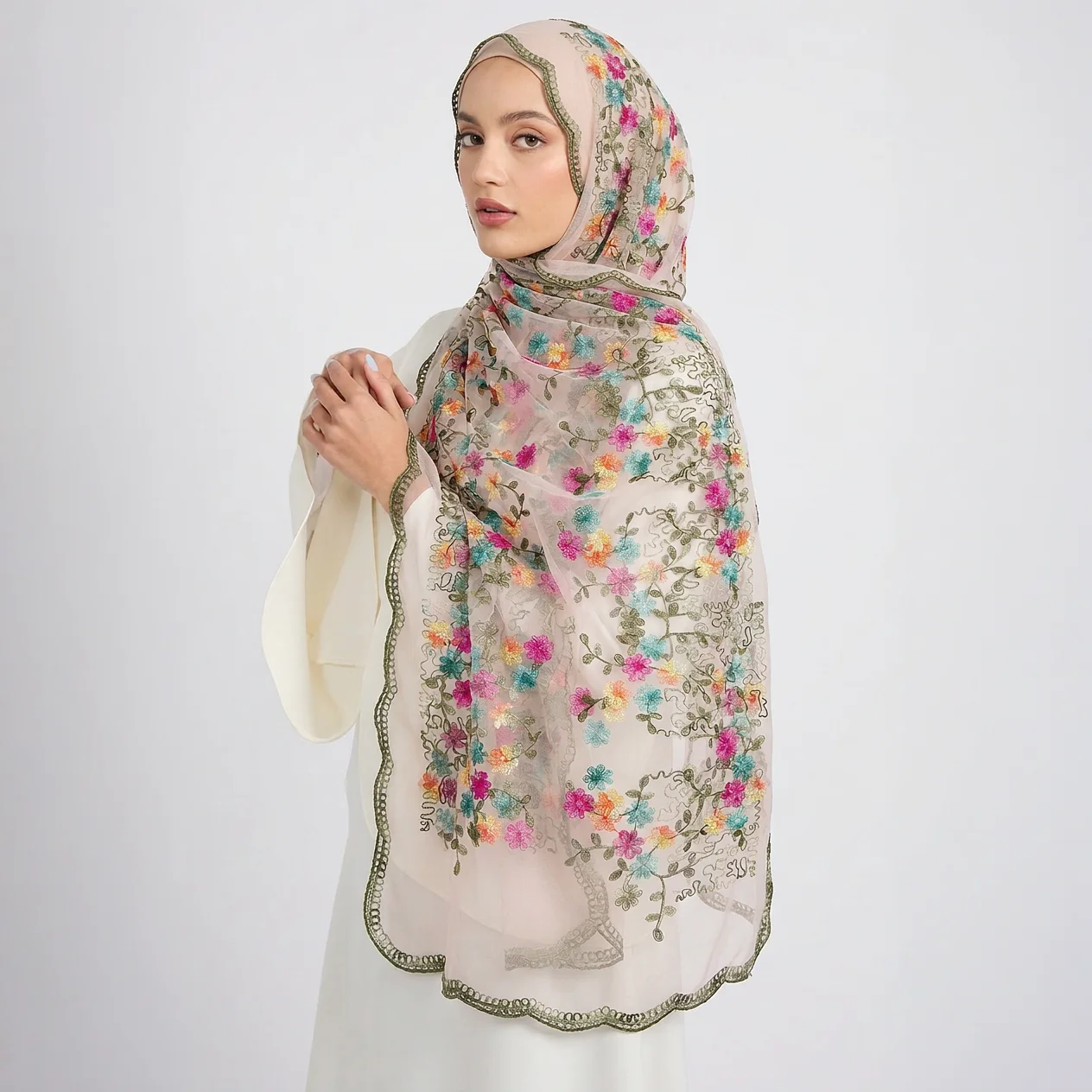Embroidered Long Scarf Shawl Women Fashion Flower Pattern Elegant Muslim Hijab Veil Headband Versatile Accessory 190*64cm
Embroidered Long Scarf Shawl Women Fashion Flower Pattern Elegant Muslim Hijab Veil Headband Versatile Accessory 190*64cm