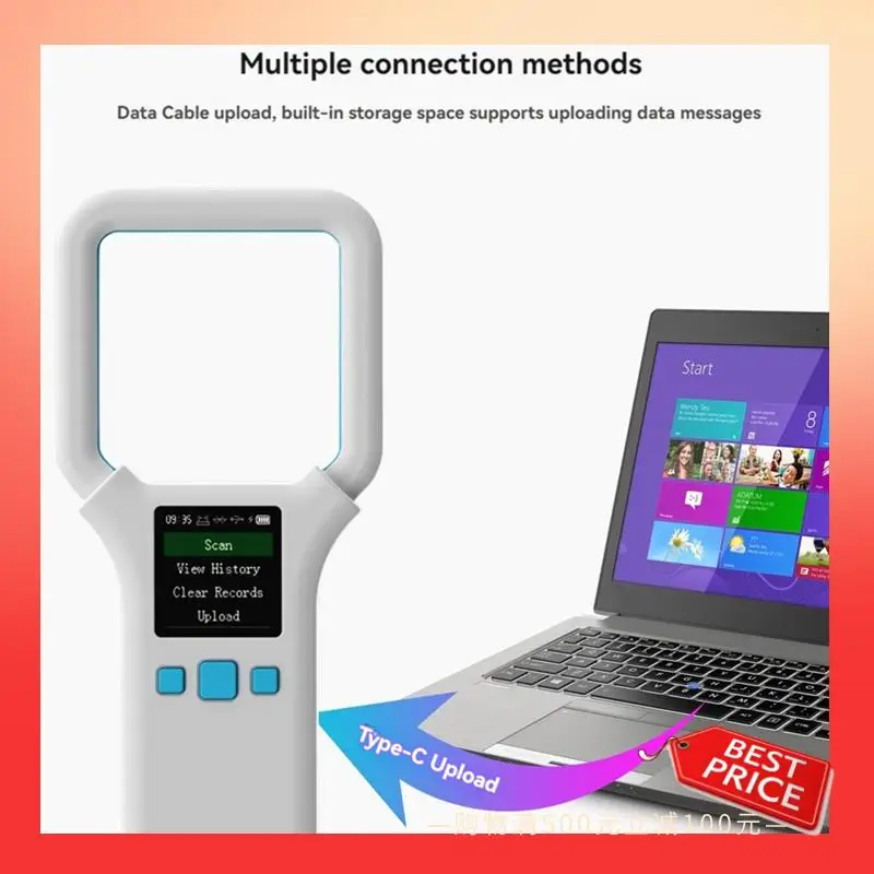 ABNR Animal RFID Reader 134.2Khz/125Khz Pet ID Scanner Animal Tag Reader Bluetooth Handheld Mini Scanner For Dog Cat Horse
ABNR Animal RFID Reader 134.2Khz/125Khz Pet ID Scanner Animal Tag Reader Bluetooth Handheld Mini Scanner For Dog Cat Horse