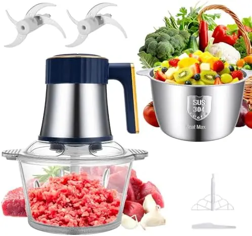 5-Speed 400W Food Processor & Meat Grinder with 2 Bowls
5-Speed 400W Food Processor & Meat Grinder with 2 Bowls