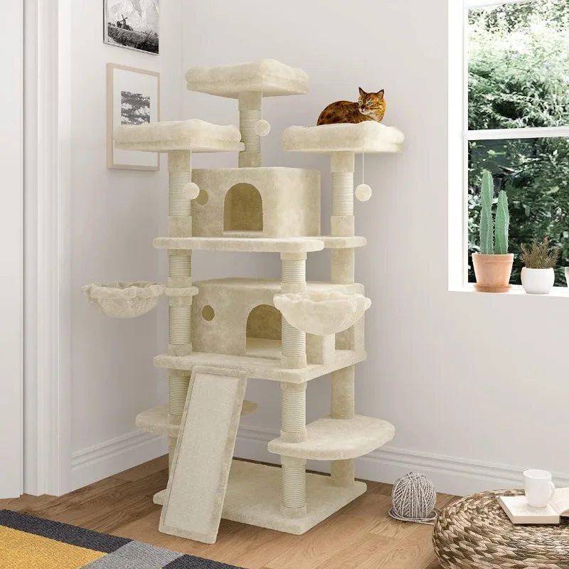 IMUsee 68 Inches Multi-Level Large Cat Tree for Large Kitties/Big Cat Tower with Condo/Cozy Plush Perches/Sisal Scratching Posts
IMUsee 68 Inches Multi-Level Large Cat Tree for Large Kitties/Big Cat Tower with Condo/Cozy Plush Perches/Sisal Scratching Posts