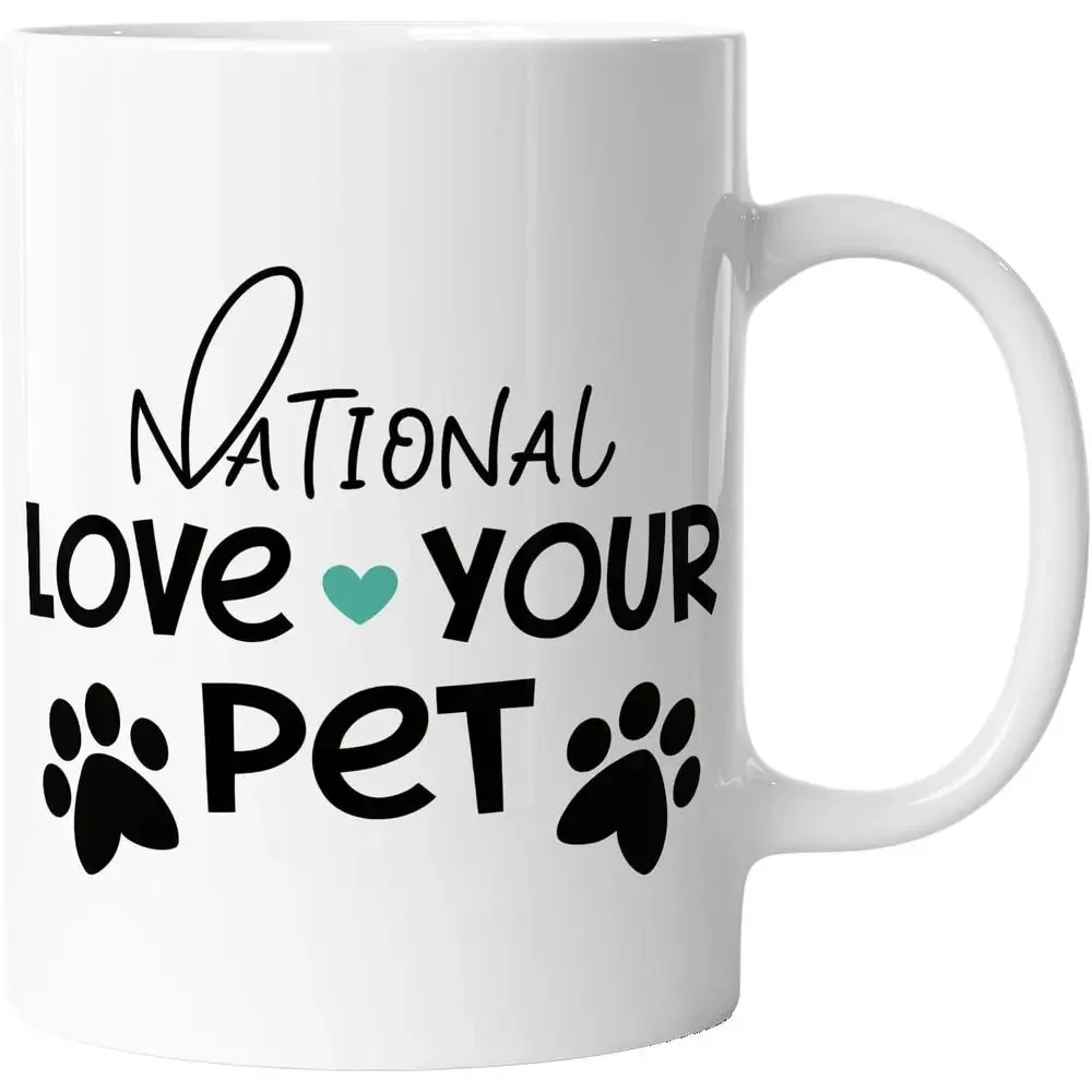 National Pet Day Celebration Mug Ceic 11 oz, Set o 72, Love Your Pet Heart Paw Print Design Animal Appreciation Git or Dog Cat O
National Pet Day Celebration Mug Ceic 11 oz, Set o 72, Love Your Pet Heart Paw Print Design Animal Appreciation Git or Dog Cat O