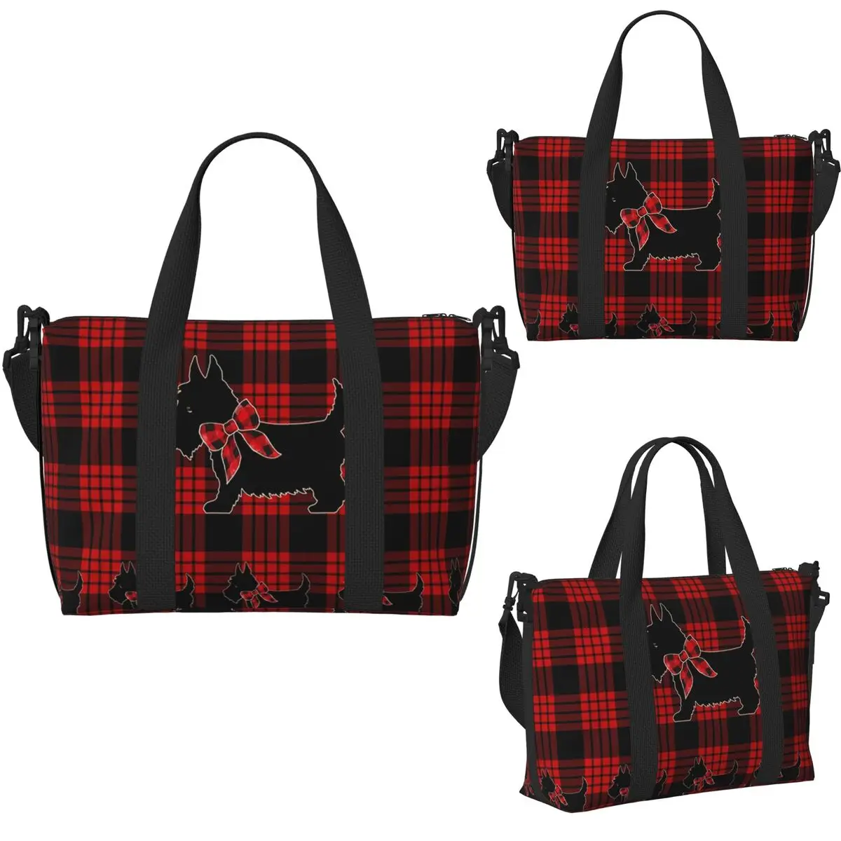 Black Scottie Dog Plaid Tartan Scottish Terrier Lover Beach Travel Bag Tote Bag for Gym Sport Women Shopping Duffle Shoulder Bag
Black Scottie Dog Plaid Tartan Scottish Terrier Lover Beach Travel Bag Tote Bag for Gym Sport Women Shopping Duffle Shoulder Bag