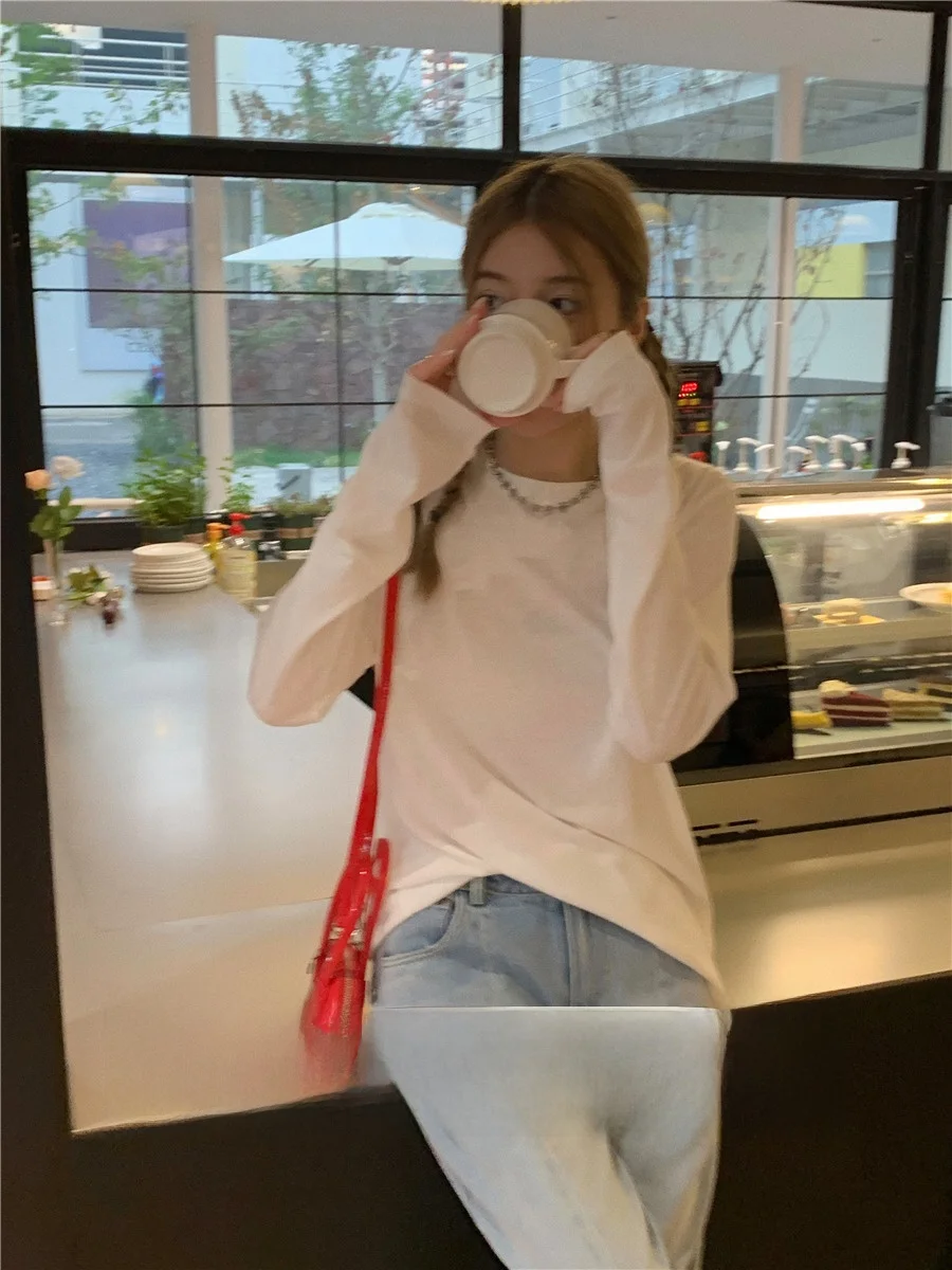 Classic Long Sve T-irt Women's Base Layer irt Cotton Comfortable Crew Ne Pullover Top for Office And Casual Wear
Classic Long Sve T-irt Women's Base Layer irt Cotton Comfortable Crew Ne Pullover Top for Office And Casual Wear