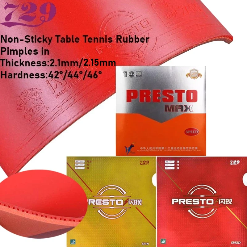 729 Friendship Flash Series Table Tennis Rubber Pimples in with 2.1/2.15mm Large-Pore Sponge Ping Pong Rubber Fast Attack&Loop
729 Friendship Flash Series Table Tennis Rubber Pimples in with 2.1/2.15mm Large-Pore Sponge Ping Pong Rubber Fast Attack&Loop