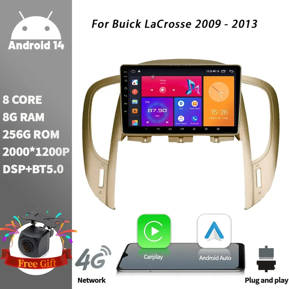 Car Radio Android 14 For BUICK LACROSSE 2009 2010 2012 - 2013 Automotive Multimedia Bluetooth GPS Navigation 5G Wifi CPU CarPlay
Car Radio Android 14 For BUICK LACROSSE 2009 2010 2012 - 2013 Automotive Multimedia Bluetooth GPS Navigation 5G Wifi CPU CarPlay