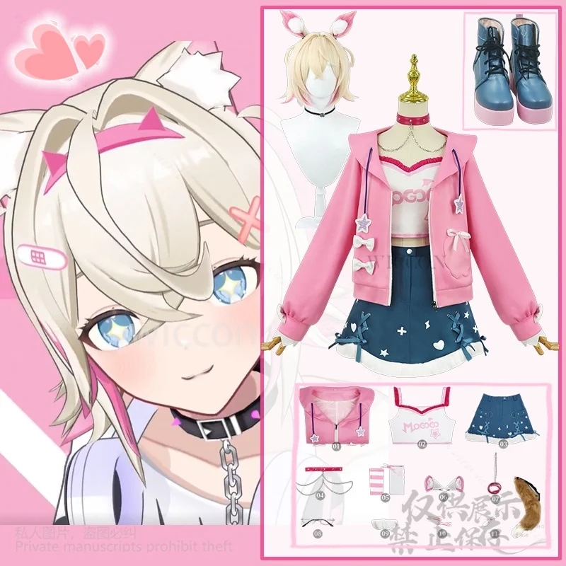 Anime Holo live Holo Vtuber EN Furry Tail Jirai Kei Wear Mococo Abyssgard Cosplay Pink Coat Cloak Suit Wigs Girls Customized
Anime Holo live Holo Vtuber EN Furry Tail Jirai Kei Wear Mococo Abyssgard Cosplay Pink Coat Cloak Suit Wigs Girls Customized