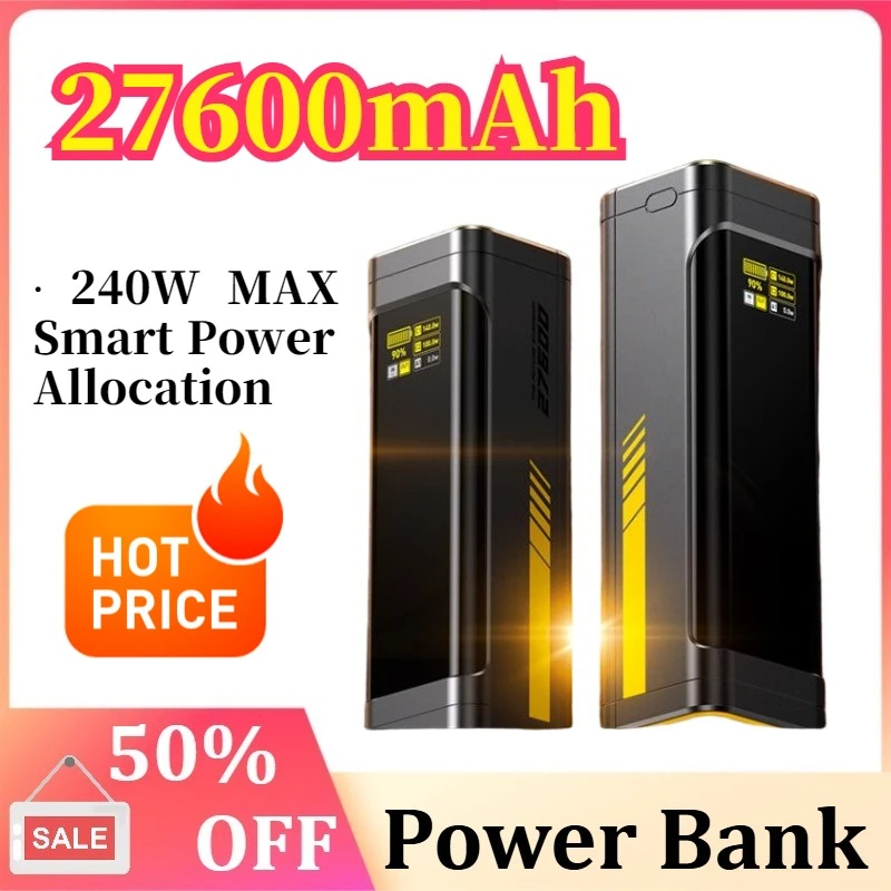 Energy Storage Compartment 240W 27,600mAh LED Display Power Bank with 3FT C-C Cable
Energy Storage Compartment 240W 27,600mAh LED Display Power Bank with 3FT C-C Cable