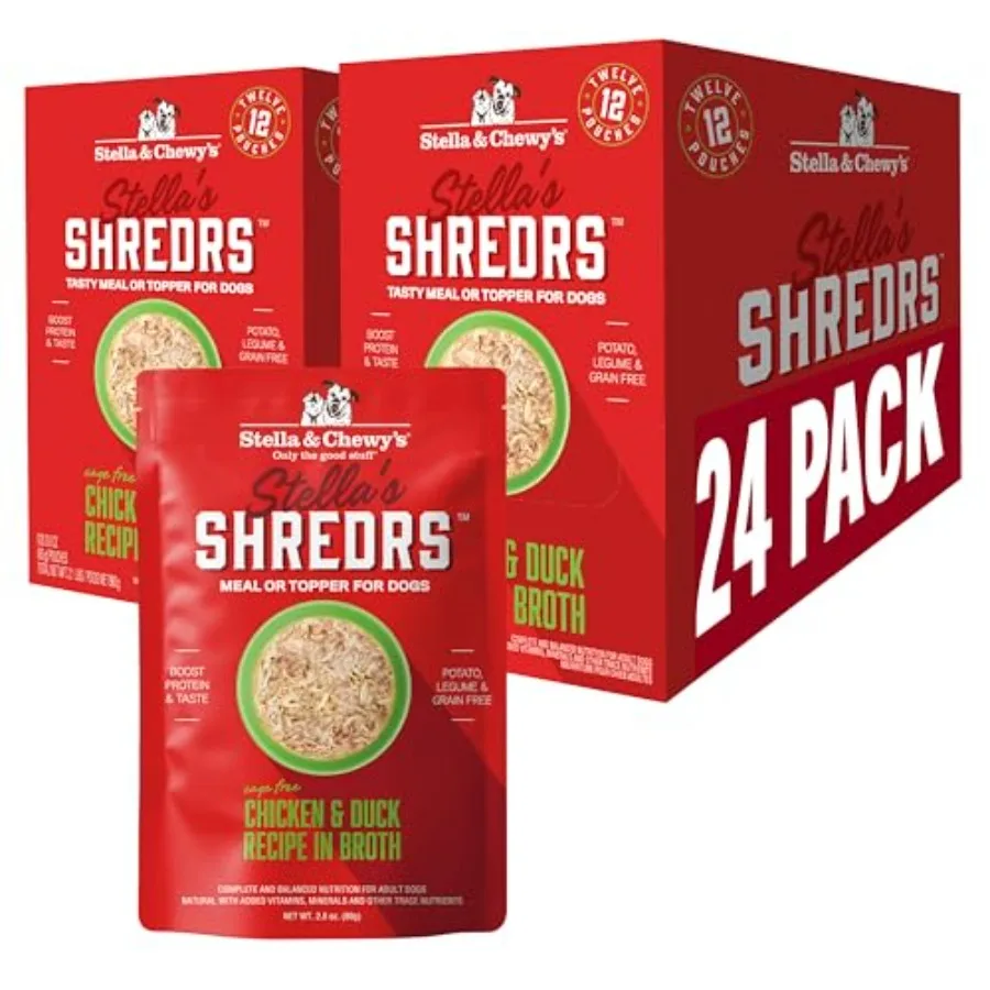 Cage Free Shredrs - Premium Dog Food Pouches - Perfect For Picky Eaters- 24 Pack Each
Cage Free Shredrs - Premium Dog Food Pouches - Perfect For Picky Eaters- 24 Pack Each