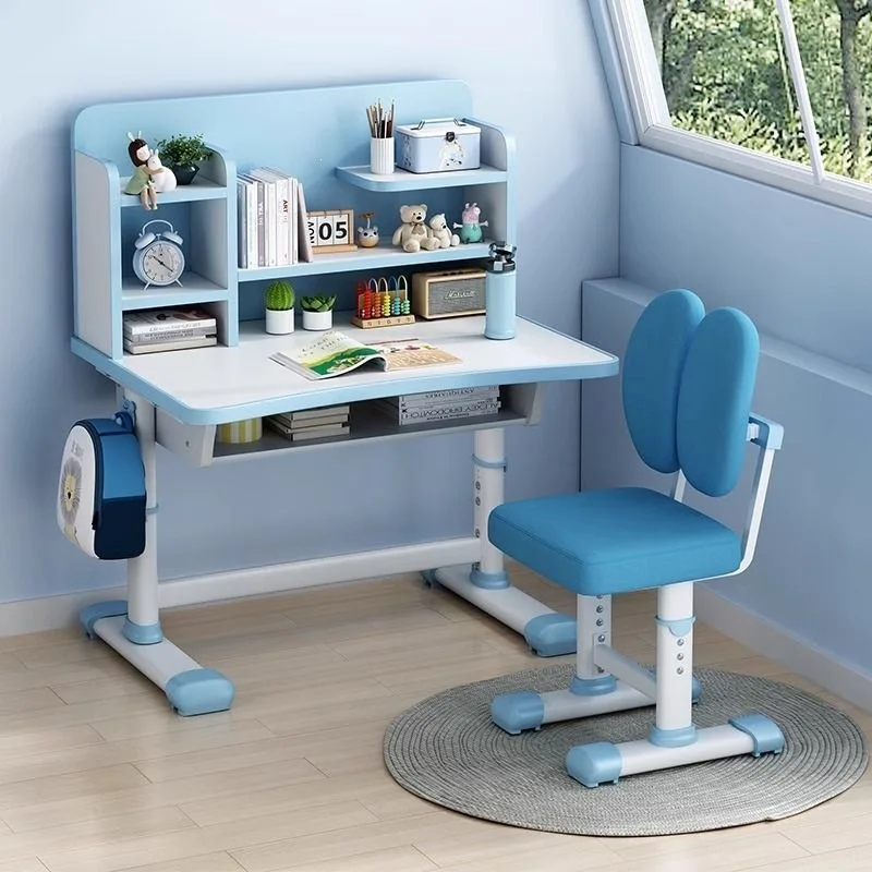 Adjustable desk Shelvable table Chair combination table Student home desk set Children's study table Bookshelf
Adjustable desk Shelvable table Chair combination table Student home desk set Children's study table Bookshelf
