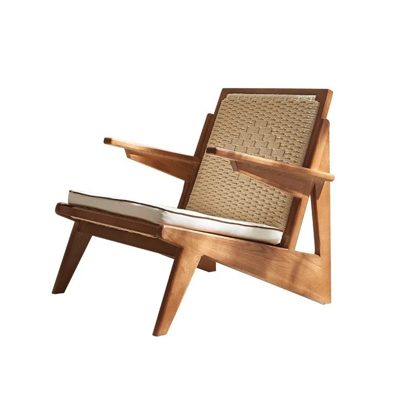 Nordic solid wood sofa chair small apartment balcony recliner simple single armchair designer home leisure rattan chair
Nordic solid wood sofa chair small apartment balcony recliner simple single armchair designer home leisure rattan chair