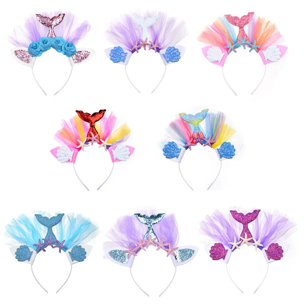 1Pcs Lightweight Mermaid Hairband with Sea Star Detail Gauze Hair Hoop for Kids Beach Party Carnival Costume Use
1Pcs Lightweight Mermaid Hairband with Sea Star Detail Gauze Hair Hoop for Kids Beach Party Carnival Costume Use