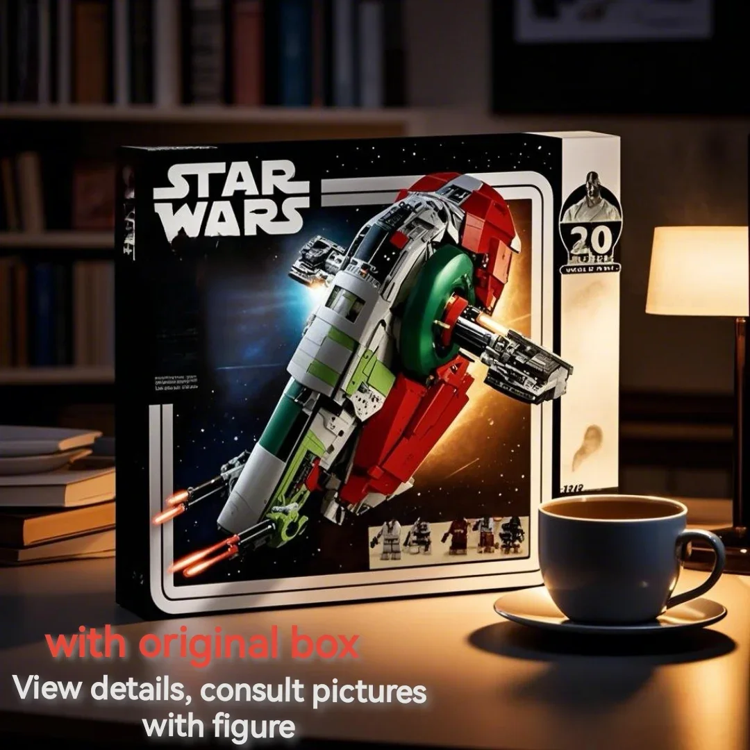 With Original Box 1007 PCS Slave I 20th Anniversary Edition Building Blocks Model Compatible 75243 05155 Bricks Toy Kid Gifts
With Original Box 1007 PCS Slave I 20th Anniversary Edition Building Blocks Model Compatible 75243 05155 Bricks Toy Kid Gifts