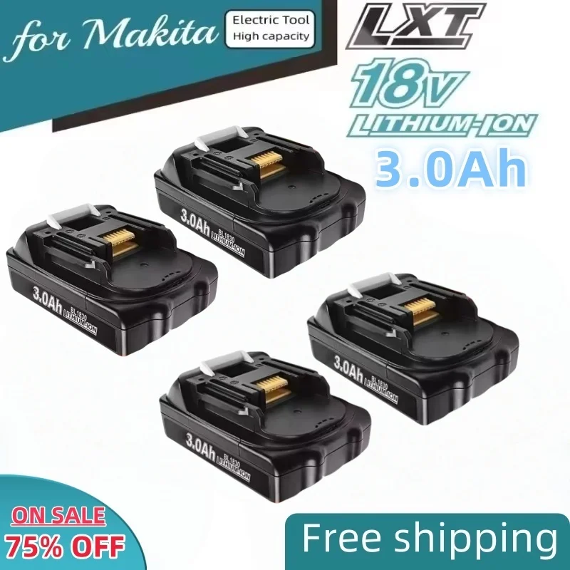 Daweikala 18V 3.0Ah Li-Ion Battery for Makita BL1815 battery BL1830 BL1850 BL1860 LXT400 194205-3 Cordless Power Tools Battery 
Daweikala 18V 3.0Ah Li-Ion Battery for Makita BL1815 battery BL1830 BL1850 BL1860 LXT400 194205-3 Cordless Power Tools Battery
