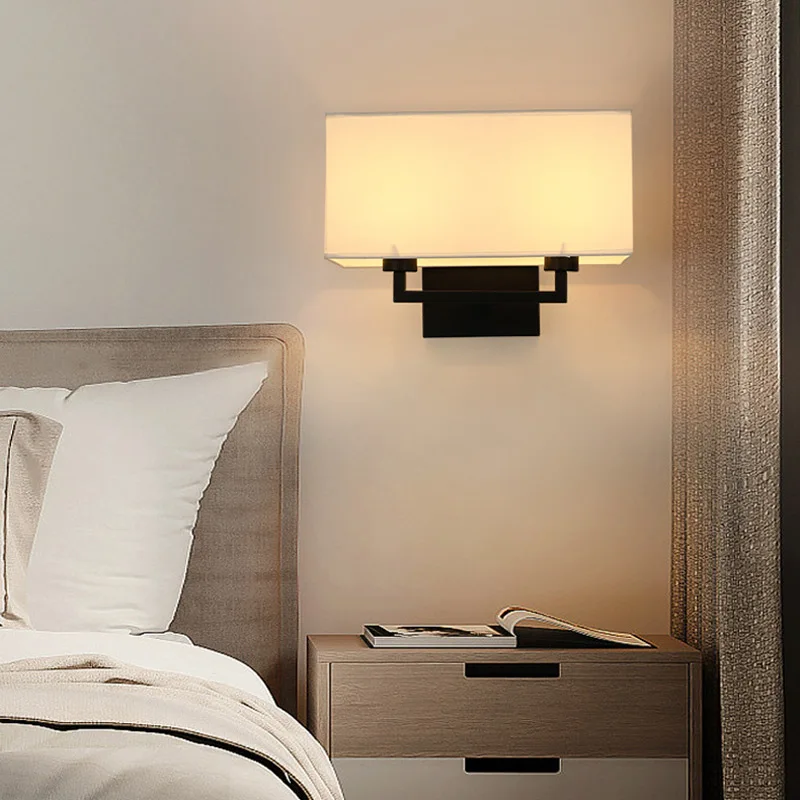 Nordic Cloth Cover Bedside Wall Lamp Creative Modern Simple Chinese Living Room Bedroom Stairway Iron Double Head Wall Lights
Nordic Cloth Cover Bedside Wall Lamp Creative Modern Simple Chinese Living Room Bedroom Stairway Iron Double Head Wall Lights