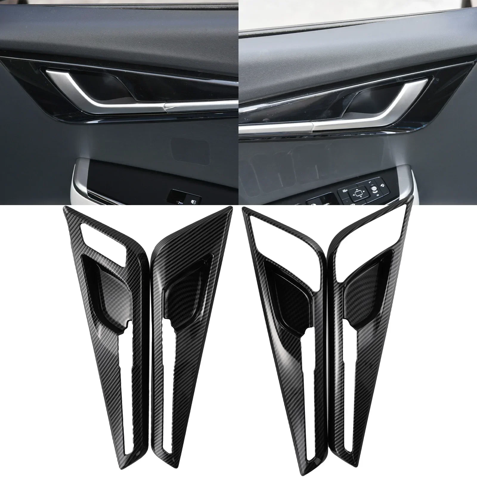 4pcs/Kit Carbon Fiber Car Inner Door Handle Cover Trim For Kia EV6 2022-2023 Replacement Automobiles Part
4pcs/Kit Carbon Fiber Car Inner Door Handle Cover Trim For Kia EV6 2022-2023 Replacement Automobiles Part