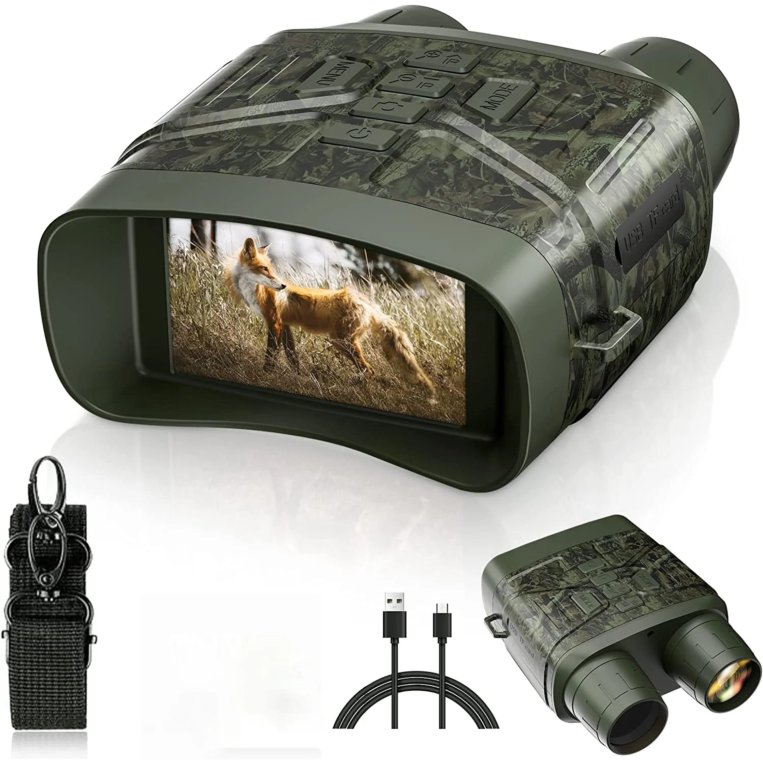 4K HD Infrared Night Vision Devices 5X Digital Zoom Binoculars Telescope for Bird Watching,Camping,Hunting
4K HD Infrared Night Vision Devices 5X Digital Zoom Binoculars Telescope for Bird Watching,Camping,Hunting