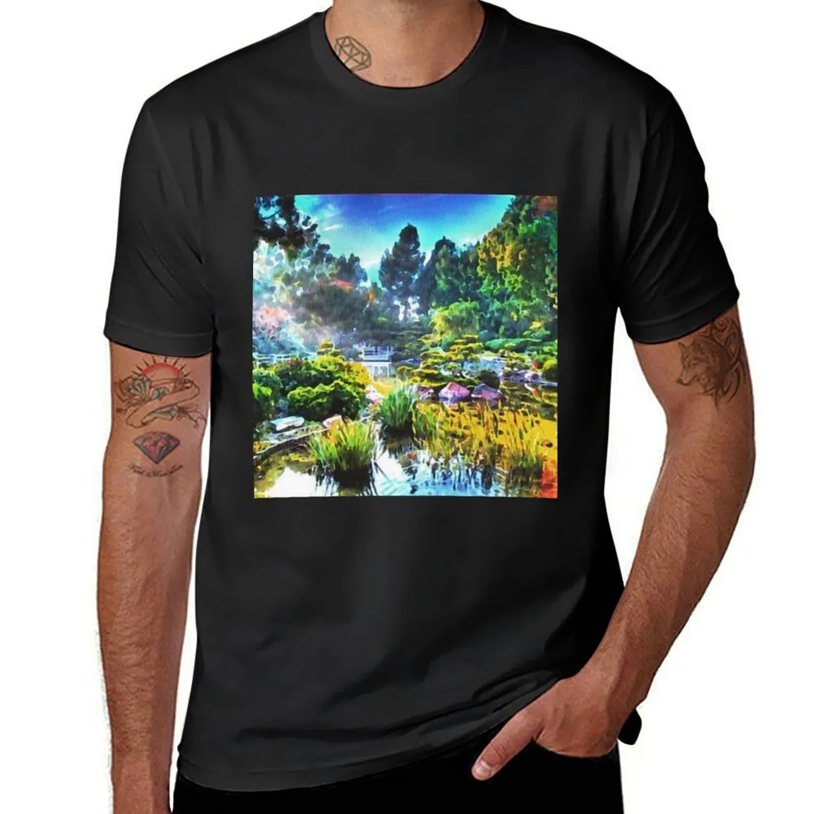 Peaceful Japanese Garden Painting T-Shirt heavyweights new edition tops sports fans mens clothing
Peaceful Japanese Garden Painting T-Shirt heavyweights new edition tops sports fans mens clothing