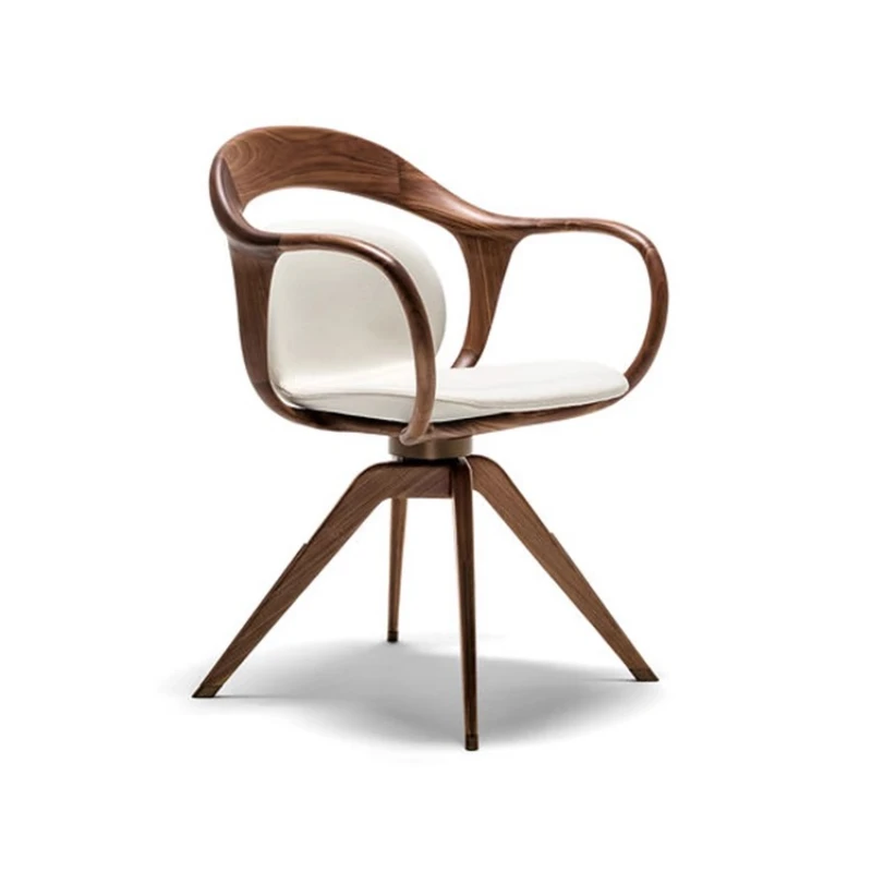 Solid wood book chair, black walnut computer chair, home office cowhide can rotate light luxury back chair
Solid wood book chair, black walnut computer chair, home office cowhide can rotate light luxury back chair