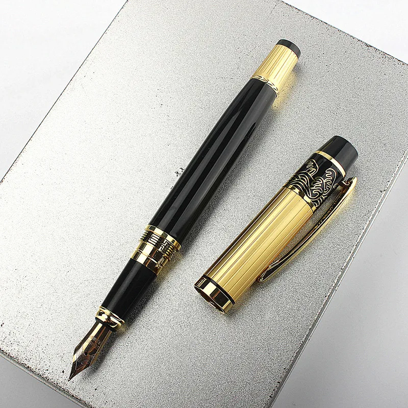 High Quality Metal 901 Fountain Pen Business Black Golden Student Stationery Office School Supplies Gift Ink Pens
High Quality Metal 901 Fountain Pen Business Black Golden Student Stationery Office School Supplies Gift Ink Pens