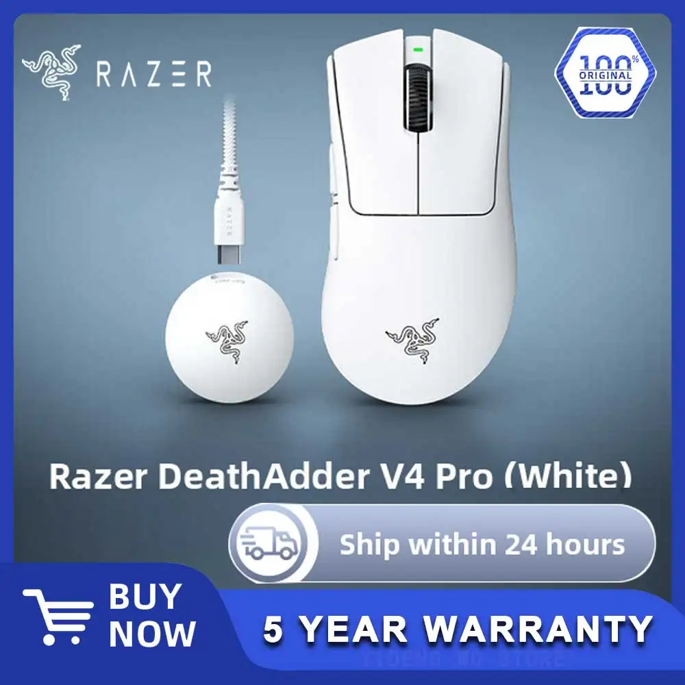 Razer DeathAdder V4 Pro Mouse Ultra-lightweight Wireless Ergonomic Esports 8KHz Mice Focus Pro 45K Optical Sensor
Razer DeathAdder V4 Pro Mouse Ultra-lightweight Wireless Ergonomic Esports 8KHz Mice Focus Pro 45K Optical Sensor