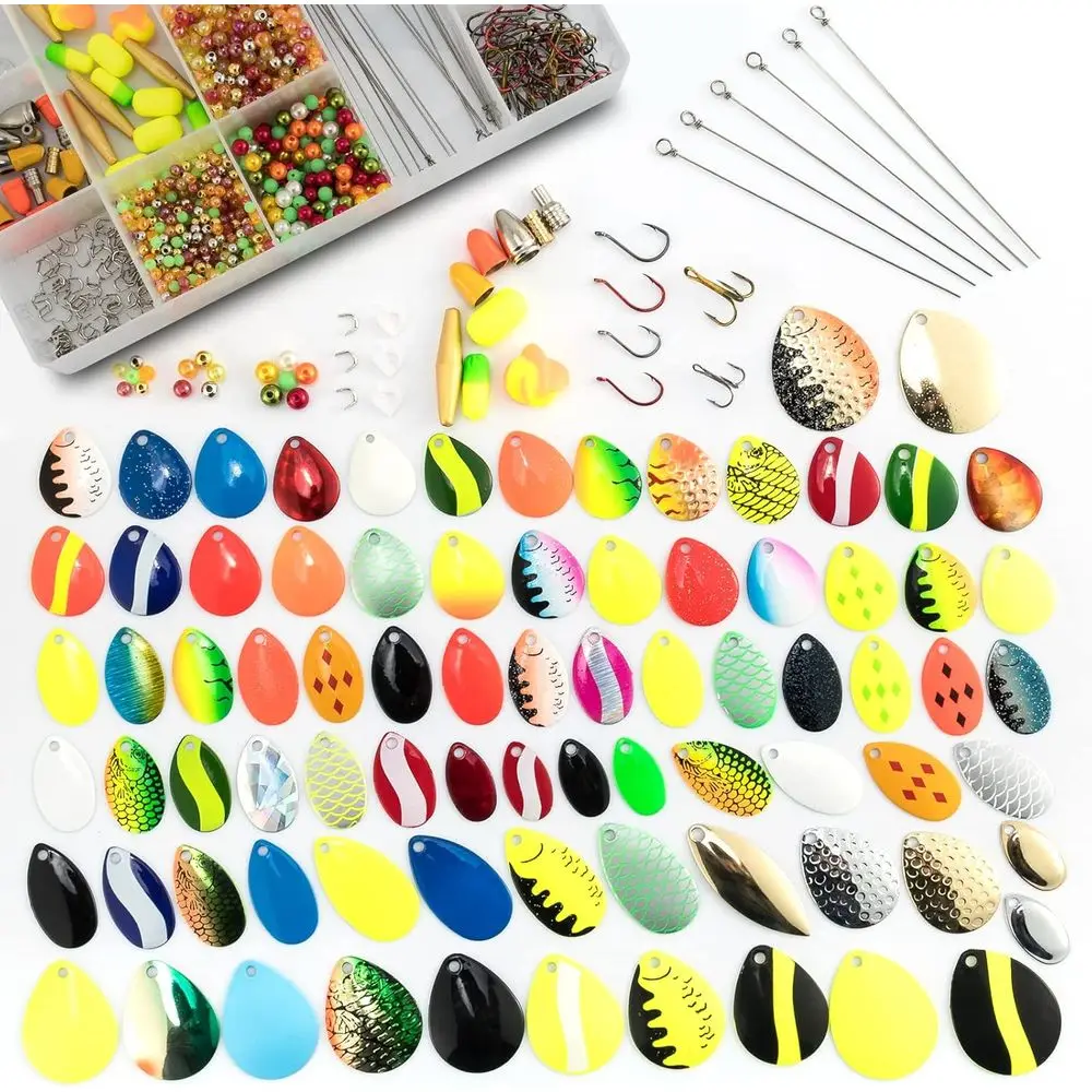 Spinner Fishing Kit with 1720 Pieces, Walleye Rig Supplies, 90 Colorado Spinner Blades, Lure Parts and Tackle Box
Spinner Fishing Kit with 1720 Pieces, Walleye Rig Supplies, 90 Colorado Spinner Blades, Lure Parts and Tackle Box