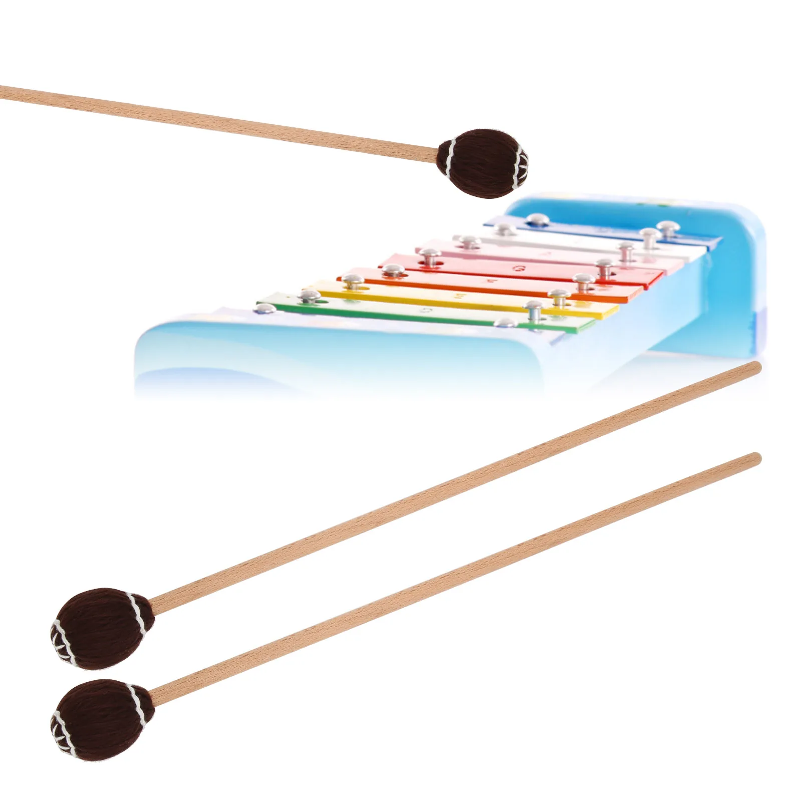1 Pair Marimba Mallets Portable Maple Handle Wool Ball Sticks Percussion Playing Accessories
1 Pair Marimba Mallets Portable Maple Handle Wool Ball Sticks Percussion Playing Accessories